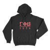 Gamma Phi Beta 1874 Greek Letters Unisex Hoodie Black