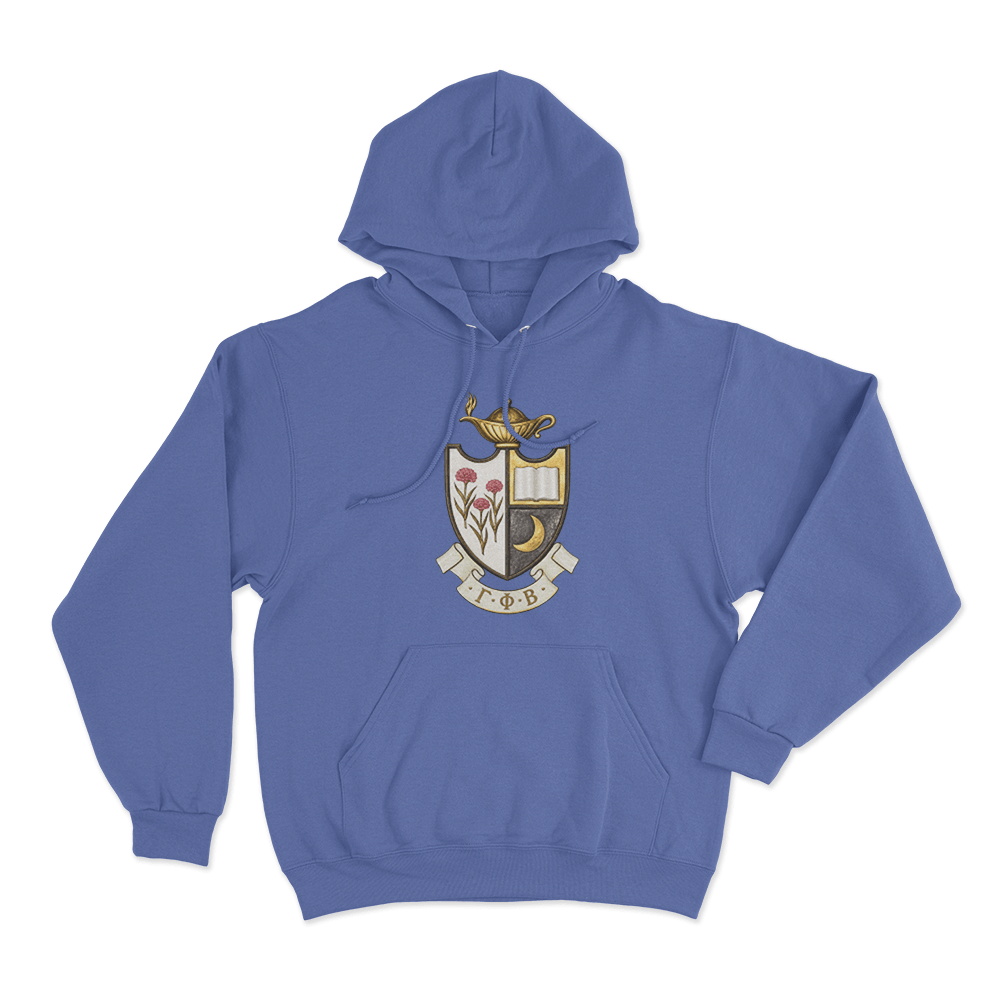 Gamma Phi Beta Crest Unisex Hoodie Blue Gamma Phi Beta Crest Unisex Hoodie Blue