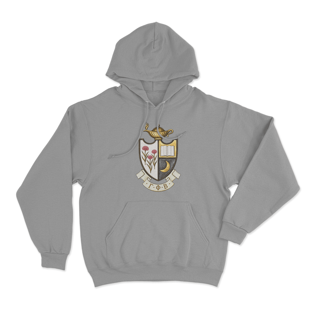 Gamma Phi Beta Crest Unisex Hoodie Grey Gamma Phi Beta Crest Unisex Hoodie Grey