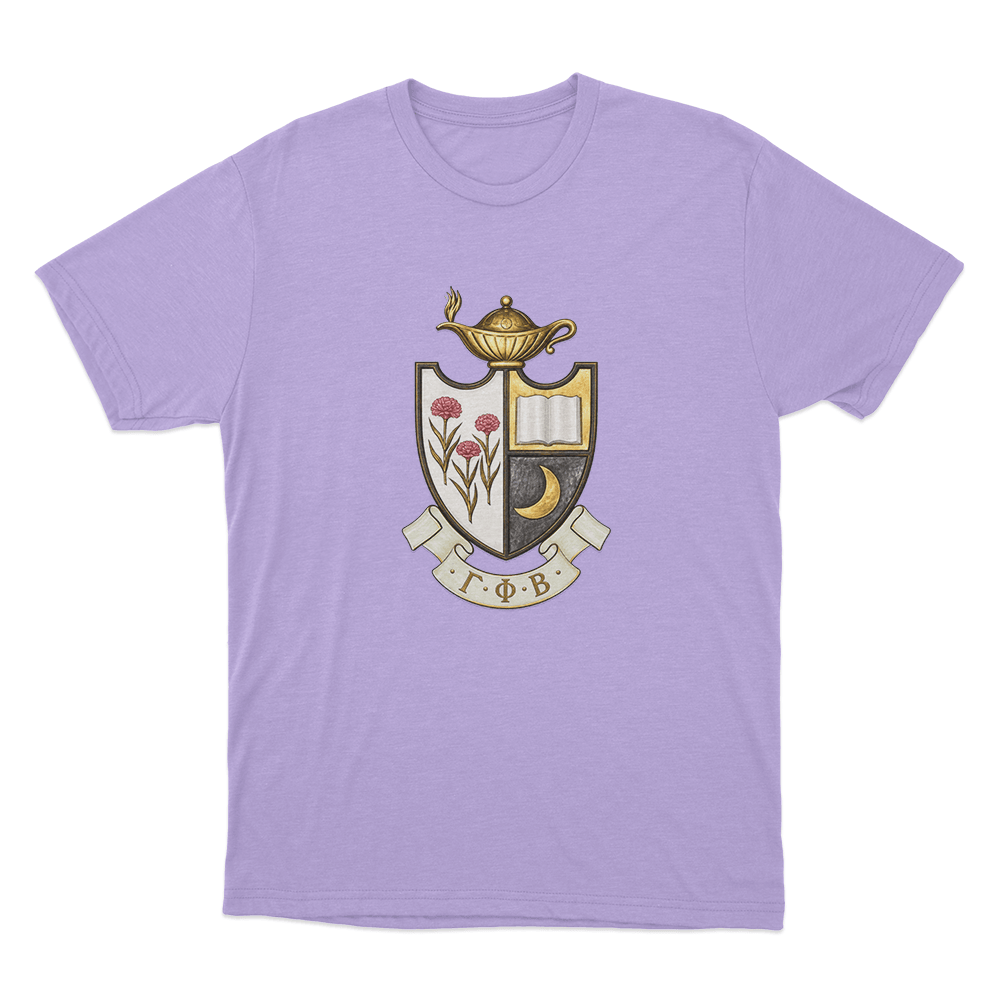 Gamma Phi Beta Crest Unisex T Shirt Purple Gamma Phi Beta Crest Unisex T Shirt Purple