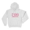 Gamma Phi Beta Greek Letter Logo Unisex Hoodie White